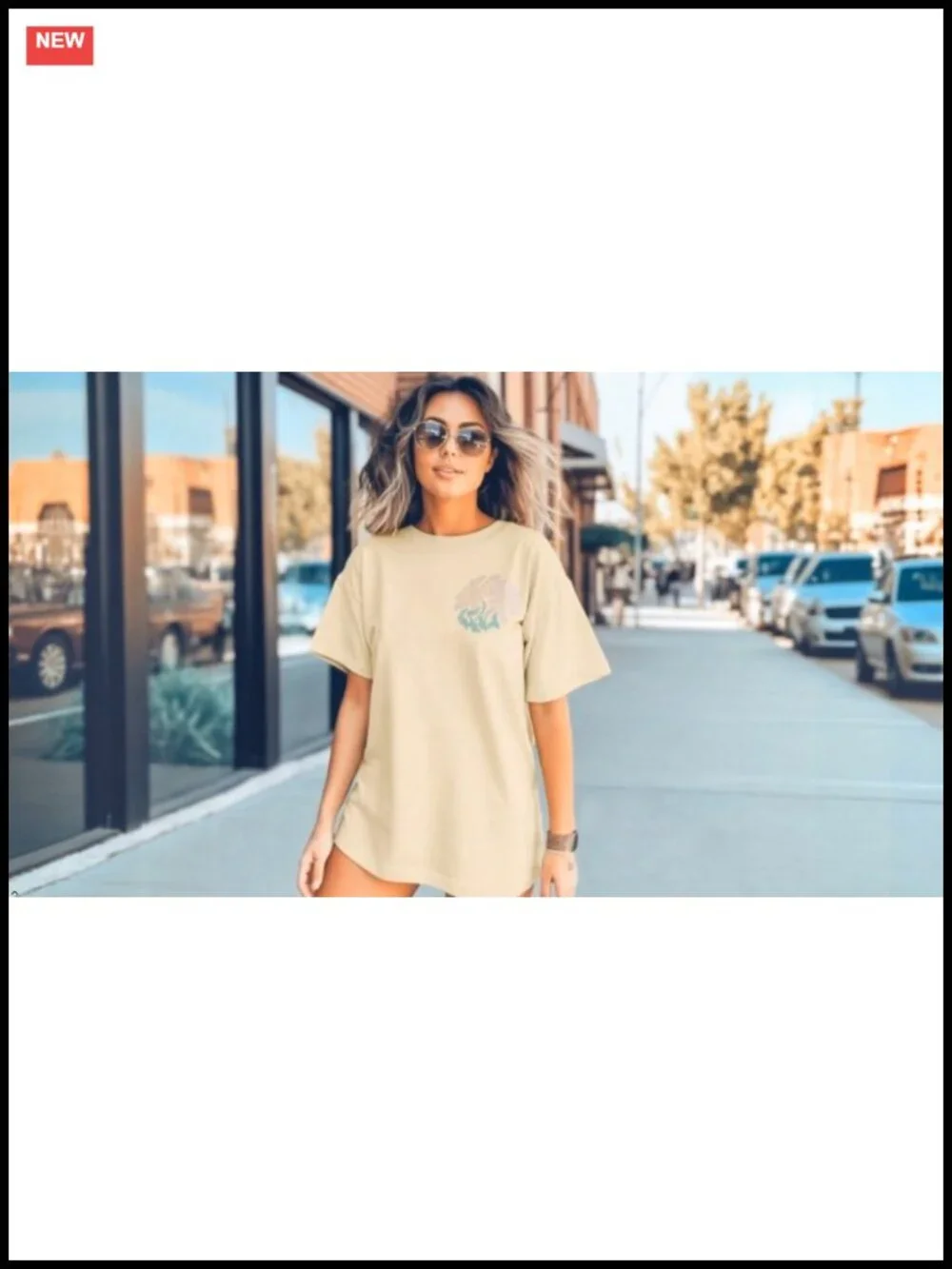 Women's Christian Faith Floral Oversized Tee